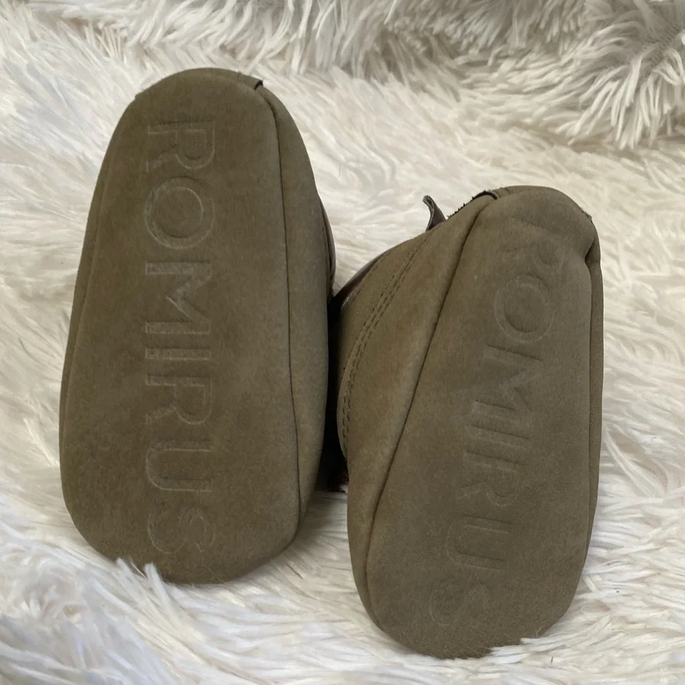 Romirus toddlers tan lace up sneaker boots